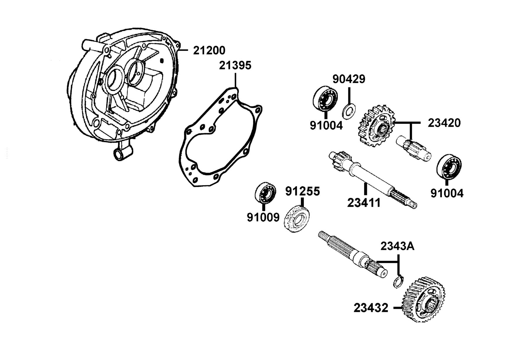 LIKE 50(2013~) Transmission parts diagram